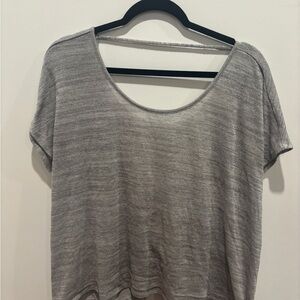 Express One Eleven Gray Reversible Women's Top with Butterfly Opening Size M